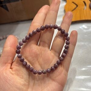 Natural lepidolite bracelet 6mm